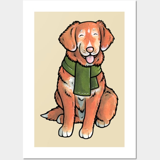 Nova Scotia Duck Tolling Retriever (senior) Wall Art by animalartbyjess